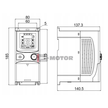 Falownik wektorowy trójfazowy GD20-1R5G-4 1,5kW 3x400V